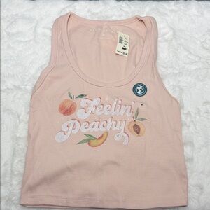 Aeropostale Light Pink 'Feelin' Peachy' Graphic Tank NWT